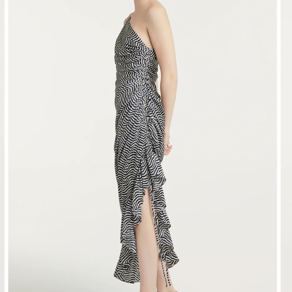 CINQ A SEPT -NWOT- Christel Dress in Ivory/Navy - Picture 10 of 14